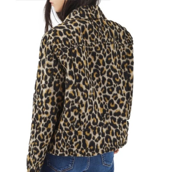 āHost Pickā TopShop Leopard Print Biker Motorcycle Jacket - NWT - Picture 3 of 3